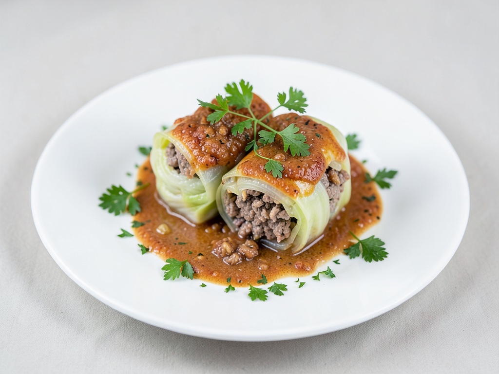 Rotkohlrouladen con ripieno di carne macinata