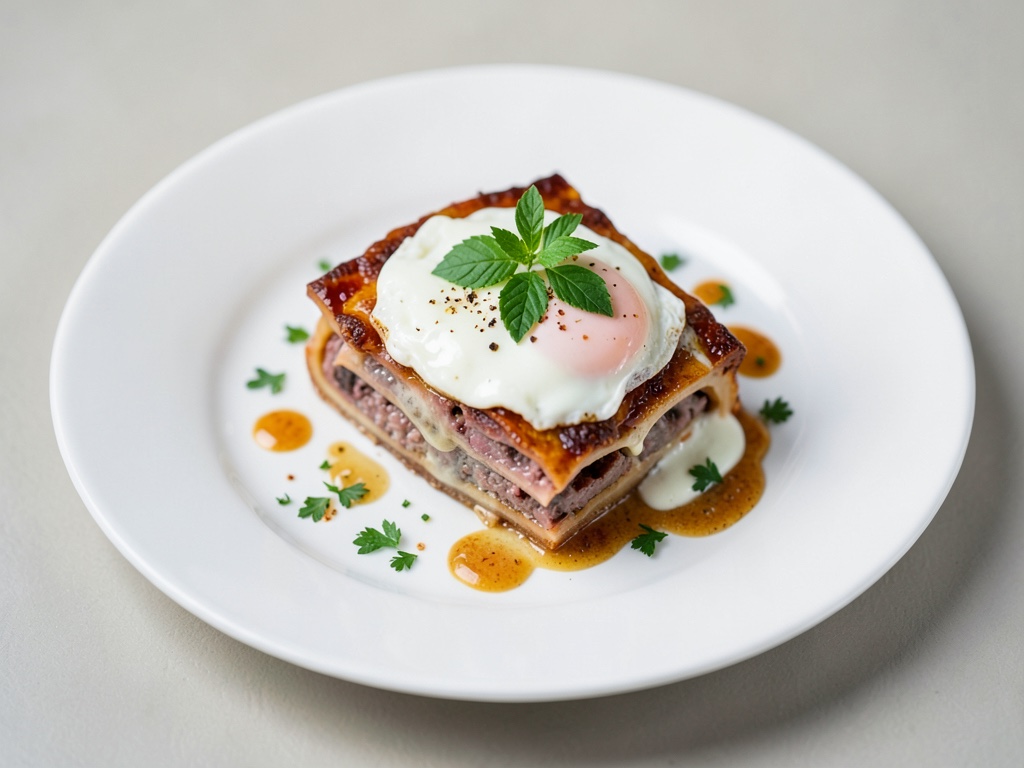 Hackfleisch-Lasagne mit Ei