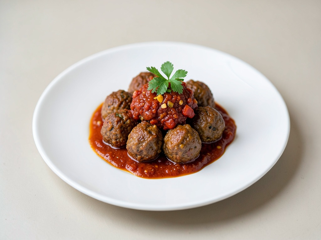 Albóndigas crujientes de carne picada con chile