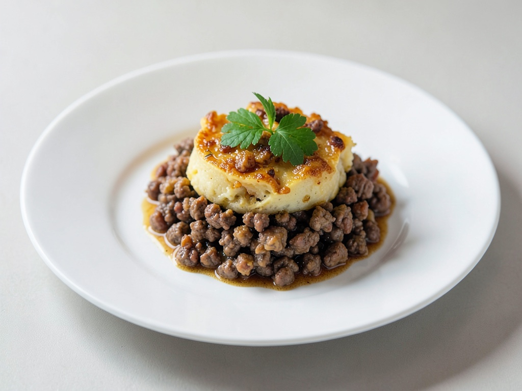Gratin classique de haché de bœuf et pommes de terre