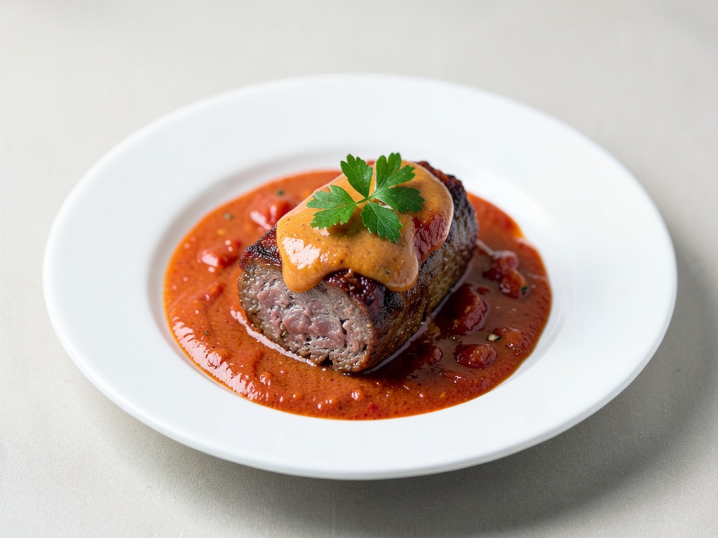 Rotelle di carne macinata succulente in salsa di pomodoro cremosa