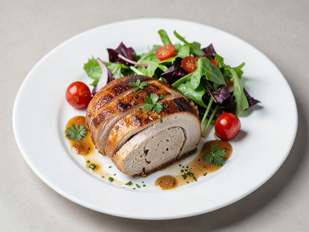 Petto di pollo ripieno con insalata fresca