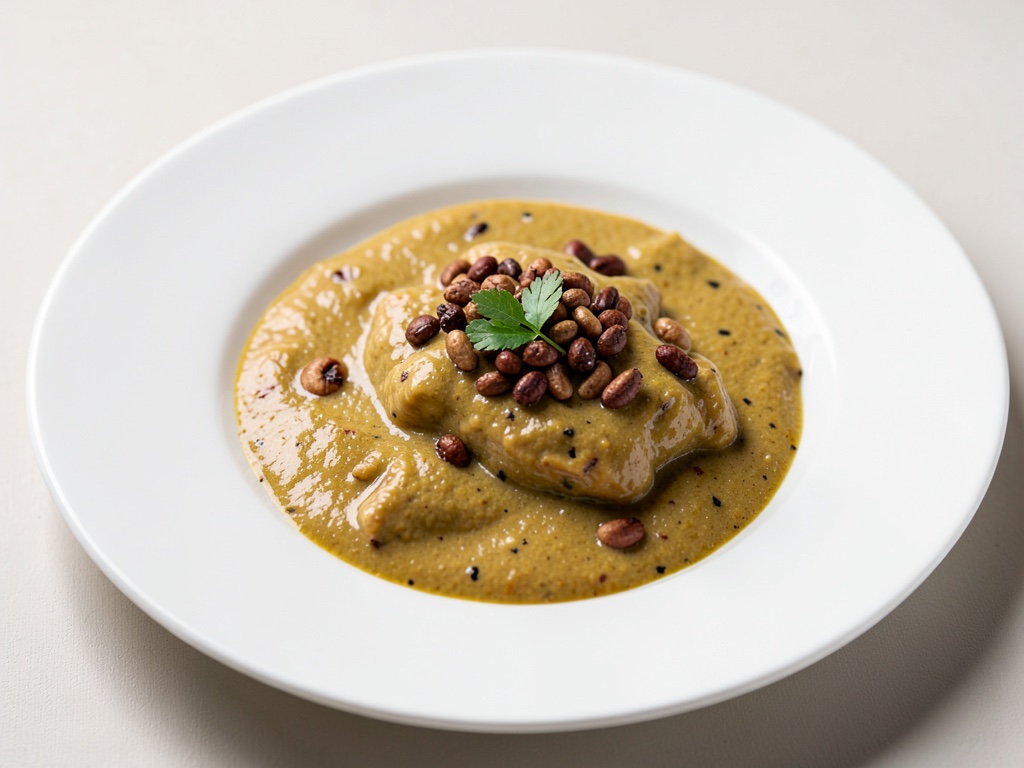 Crema di pollo al curry con anacardi tostati