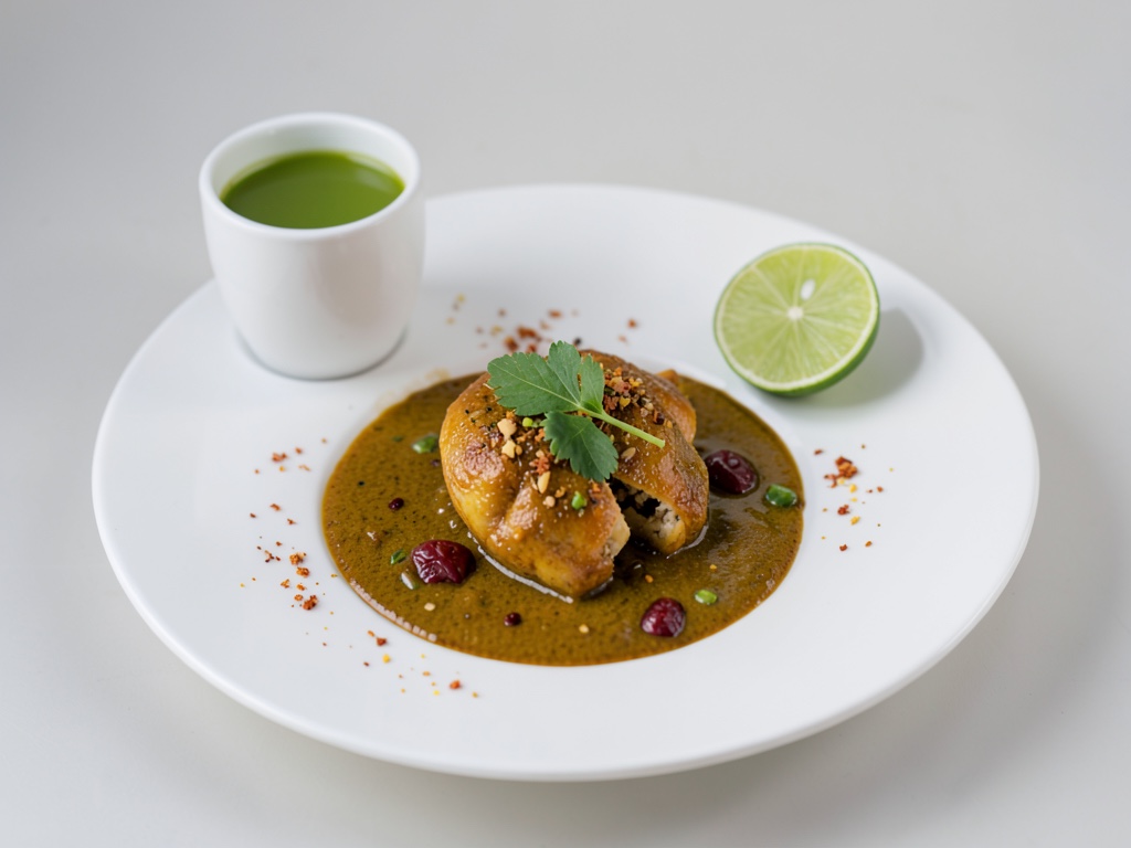 Hähnchen-Curry mit Matcha-Tee und Limette