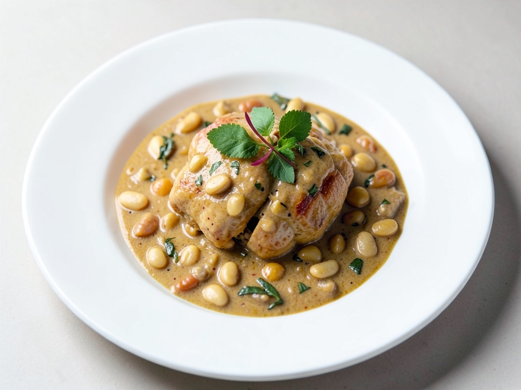 Curry di pollo cremoso con arachidi