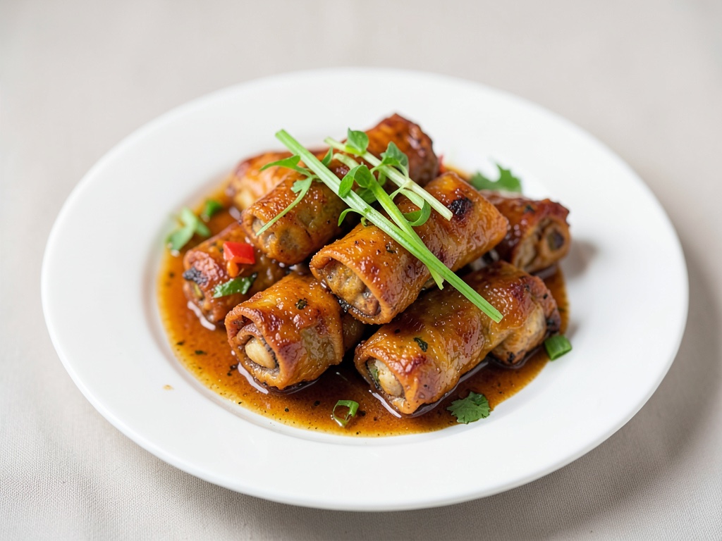 Paquetes tailandeses de pollo con hierba de limón