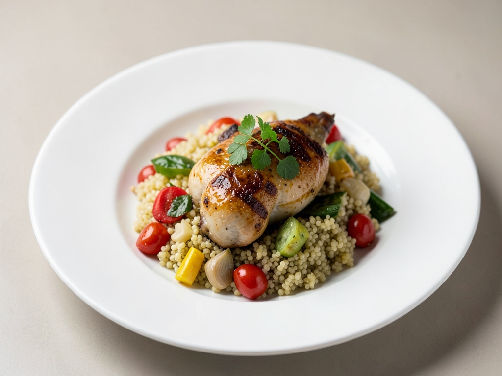 Padella di pollo e verdure con couscous