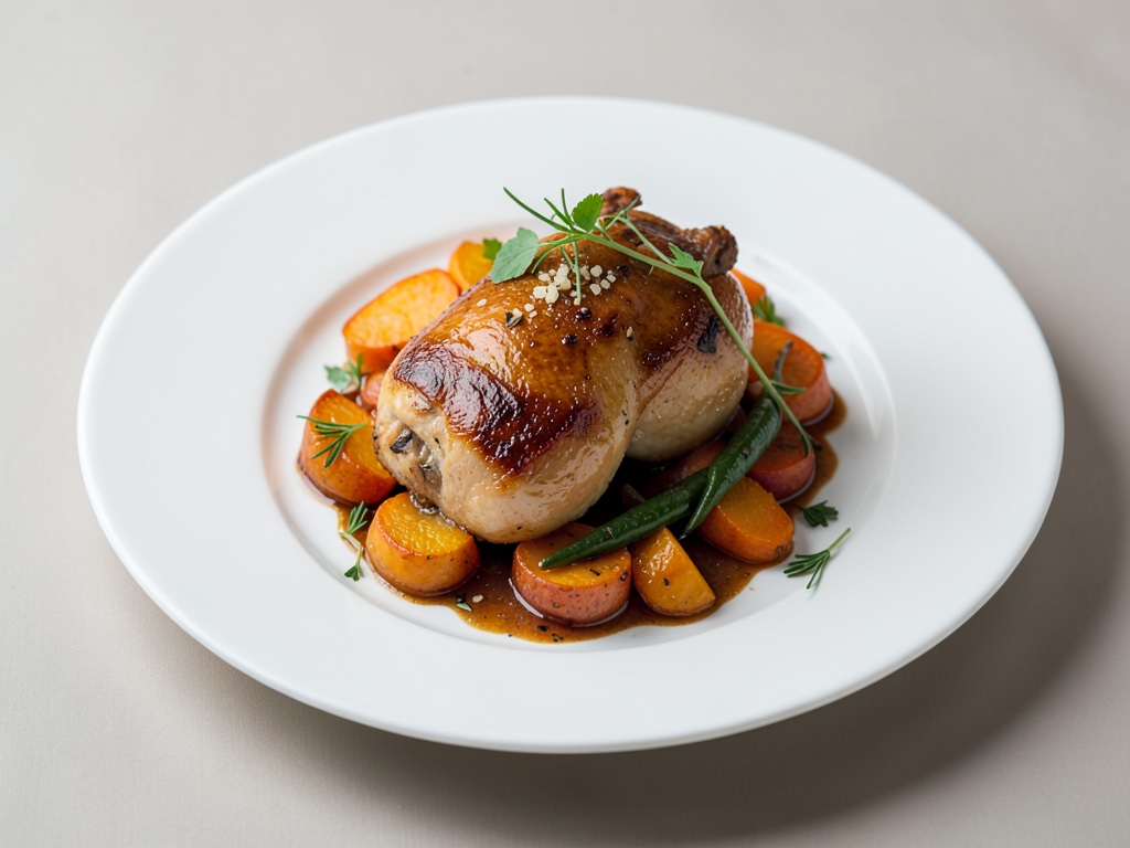 Pollo stufato con zucca