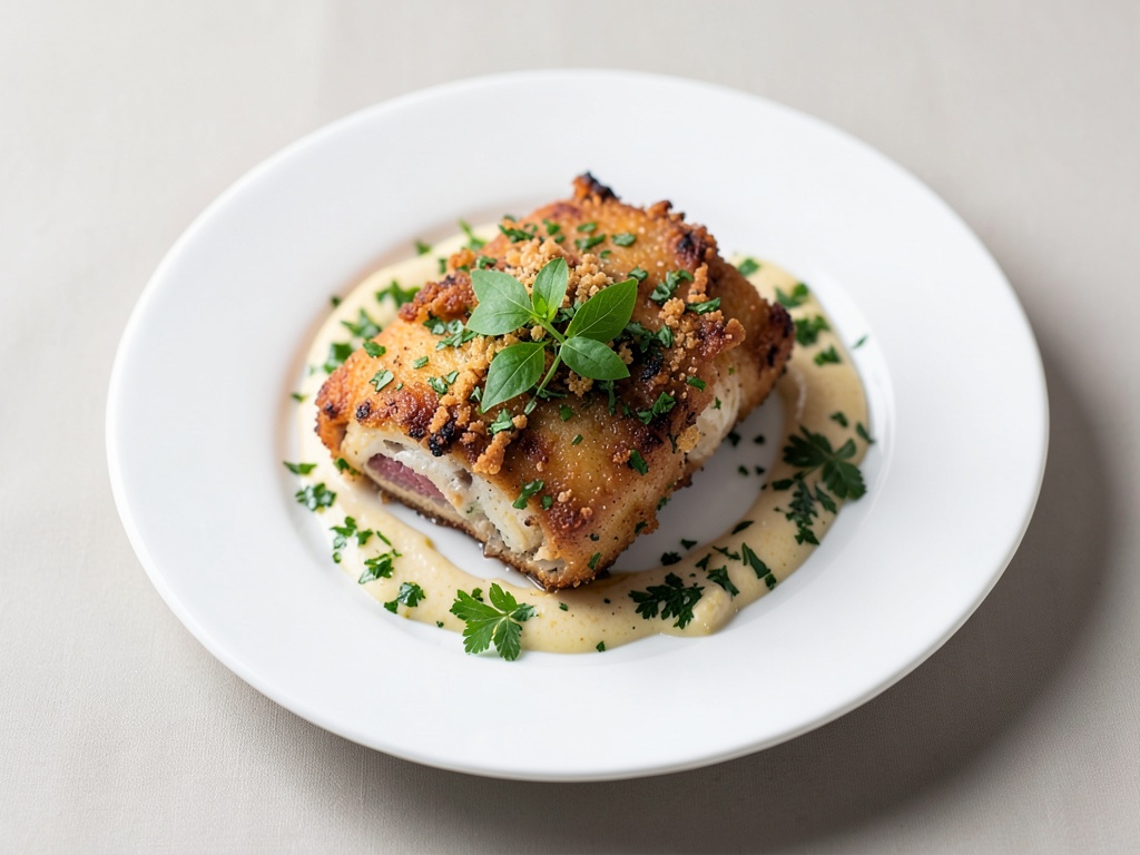 Pollo croccante con crosta di prezzemolo