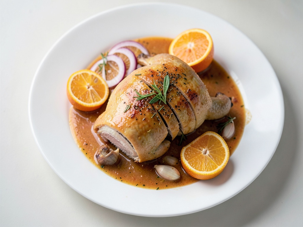 Pollo in salsa fruttata agli agrumi