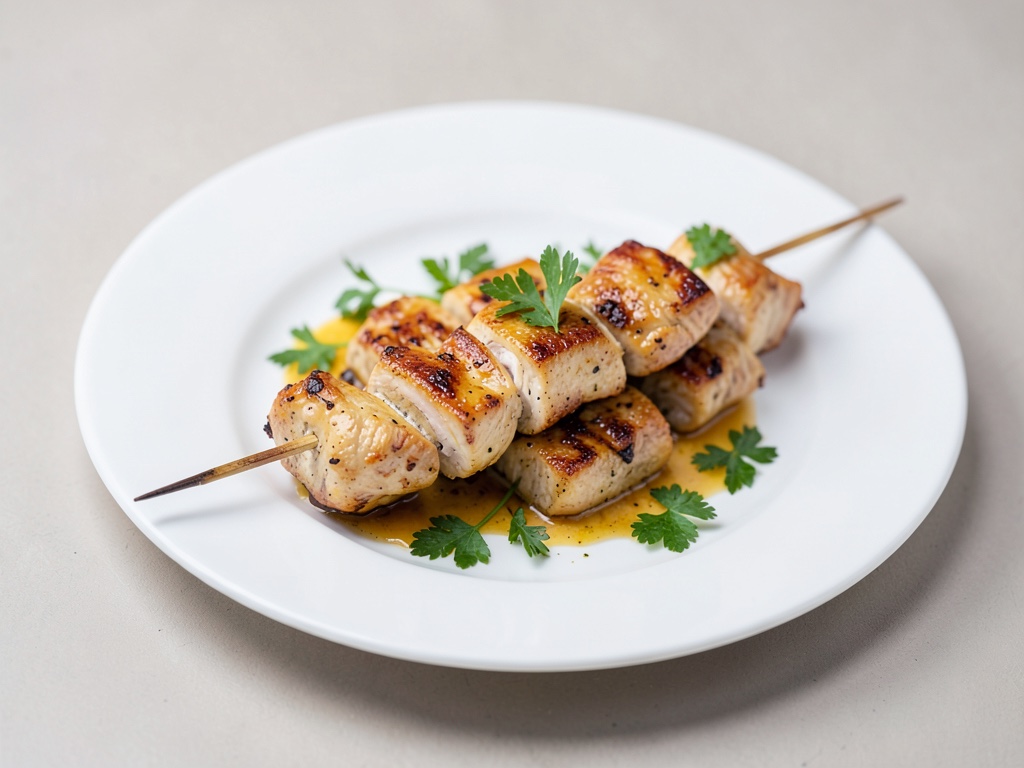 Brochettes de poulet et mangue