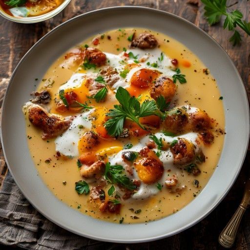 Pollo spagnolo con salsa cremosa alle uova