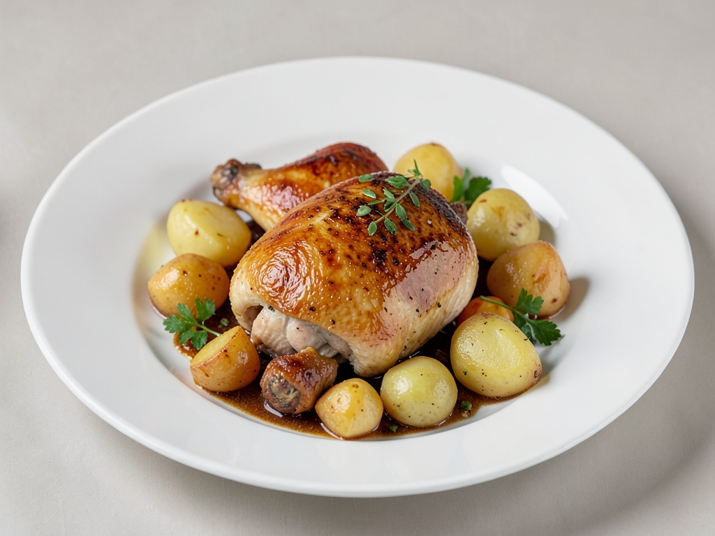 Pollo al forno con patate