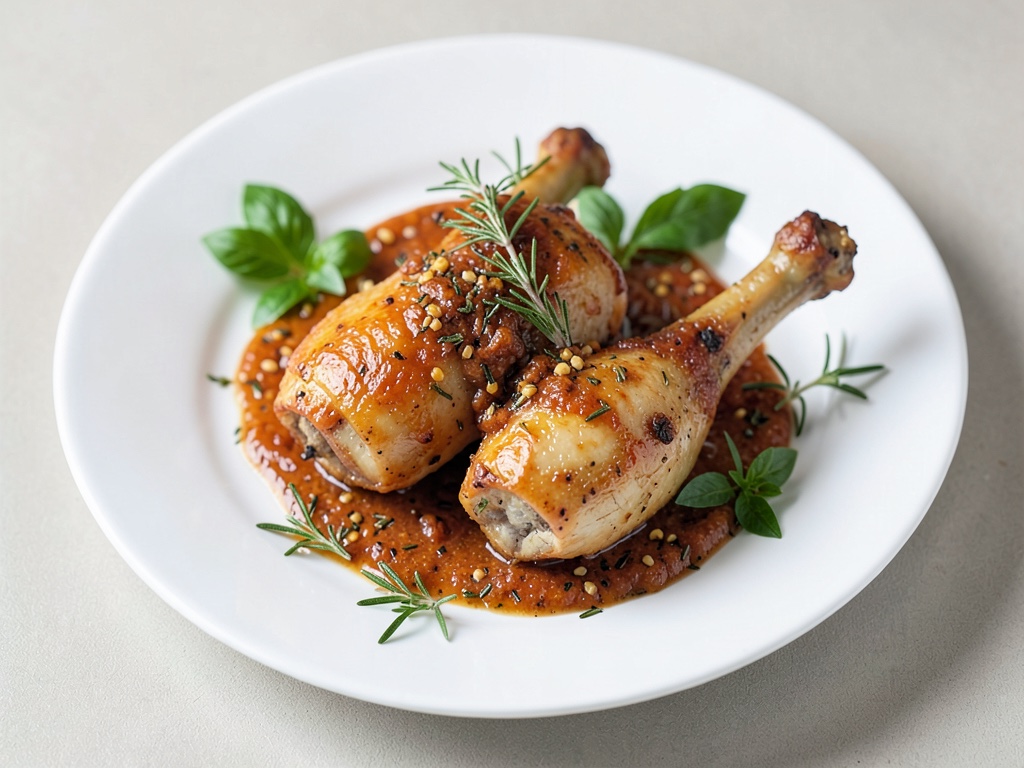 Cuisse de poulet avec marinade thym-orange