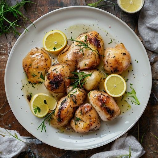 Pollo succoso con timo e limone