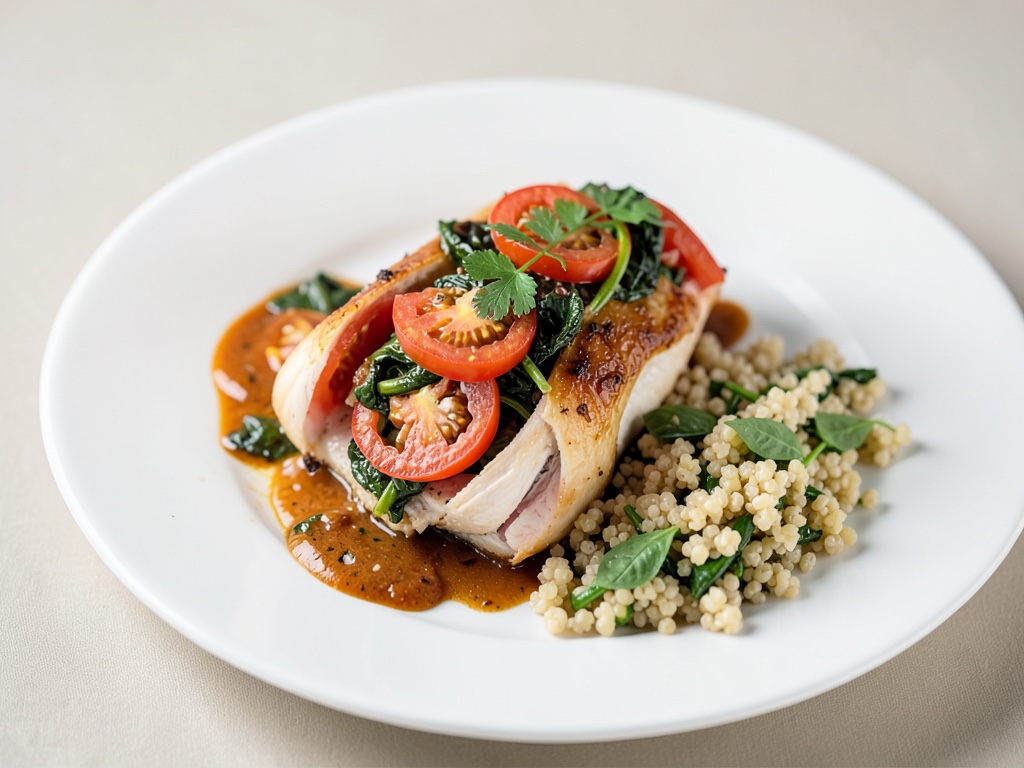 Pollo ripieno con insalata di couscous