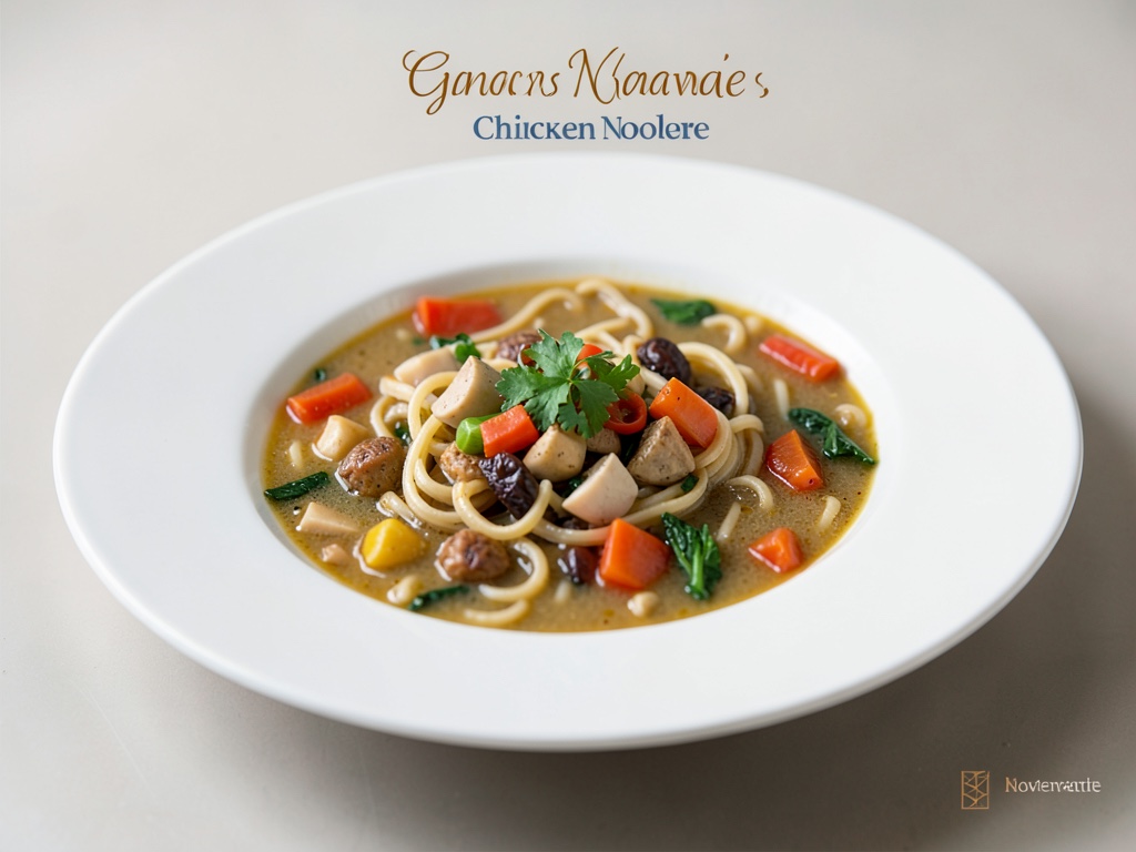 Soupe aux poulets et nouilles de grand-mère aux légumes
