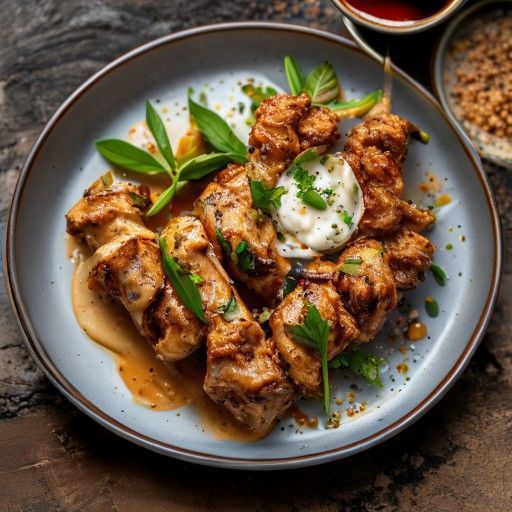 Satay di pollo con salsa di arachidi