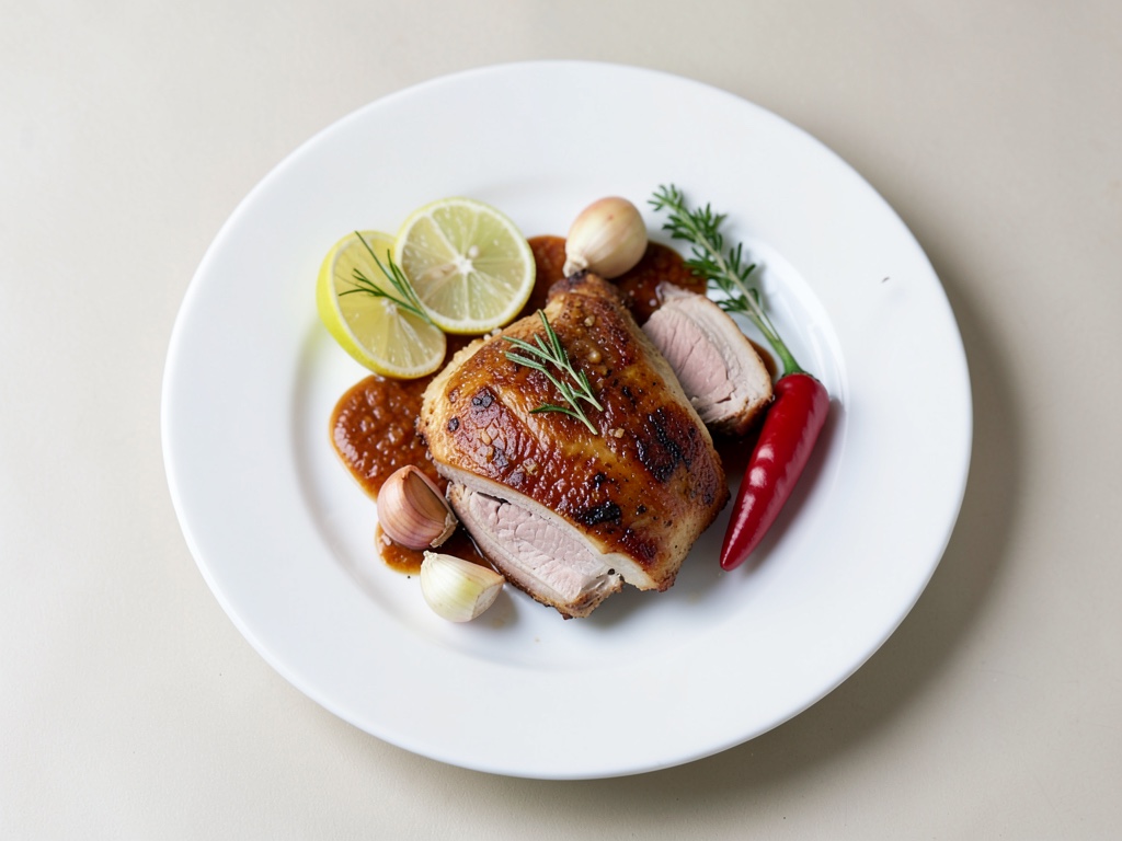 Brochetas de pollo con salsa de cacahuete