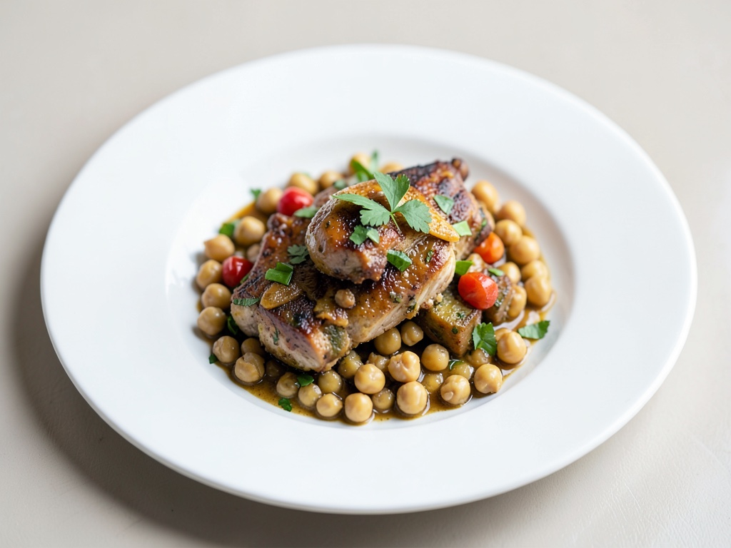 Tajine de poulet aux pois chiches