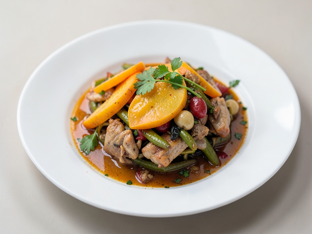 Ripasso di Pollo in Wok con Papaya