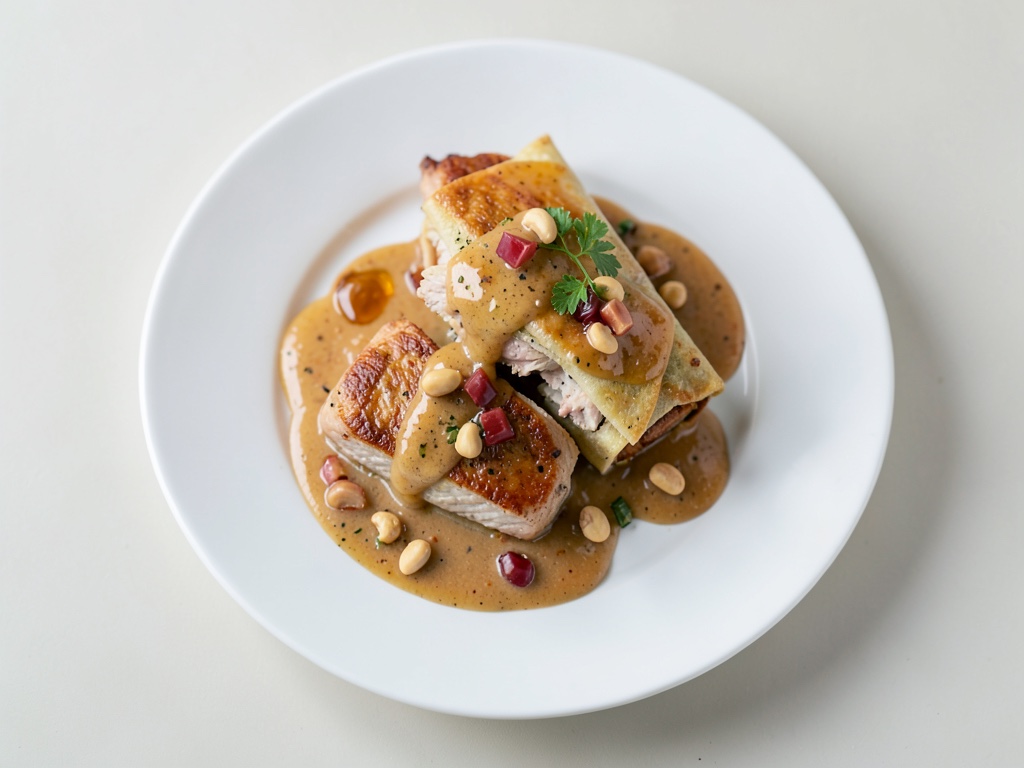 Wrap di pollo con salsa arachidi e cocco