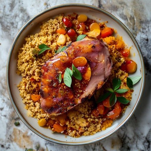 Poitrine de poulet juteuse avec farce aux abricots épicée