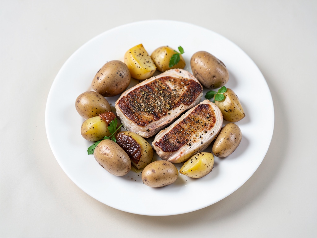 Petto di pollo alla griglia con patata al cartoccio