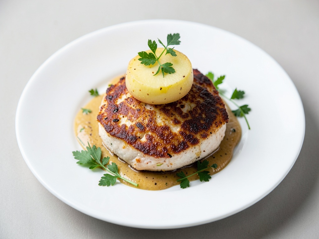 Petto di pollo croccante con cappuccio di patate