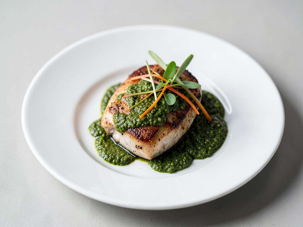Petto di pollo con pesto di rucola