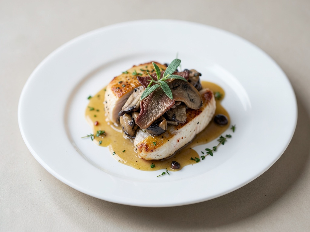 Petto di pollo ripieno con funghi porcini e salvia