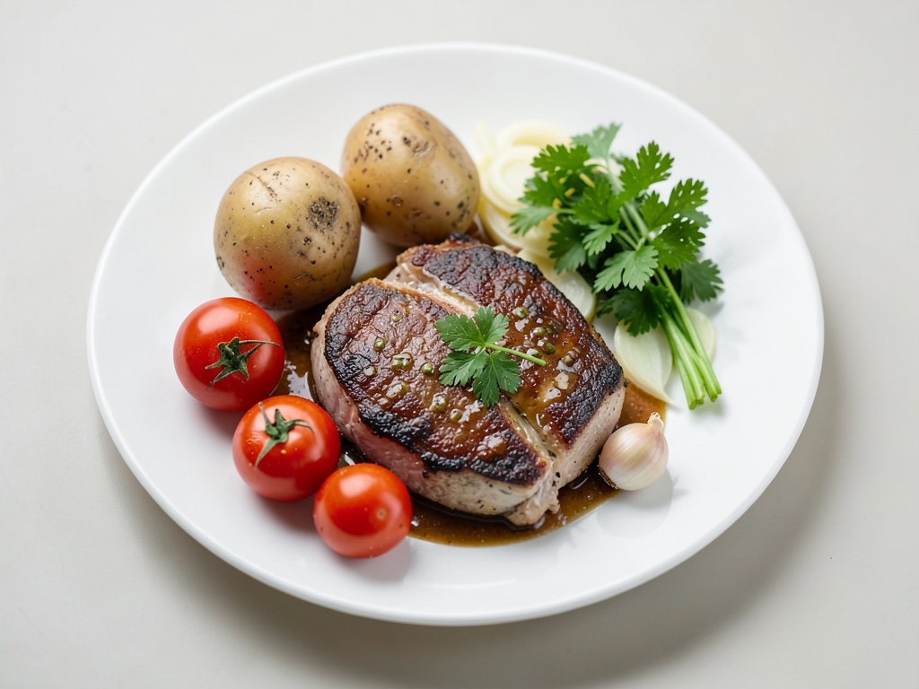 Cotolette di pollo veloci con pomodori e patate