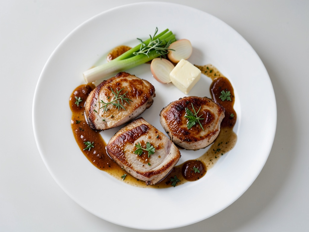 Filets de poitrine de poulet avec cinq sauces différentes
