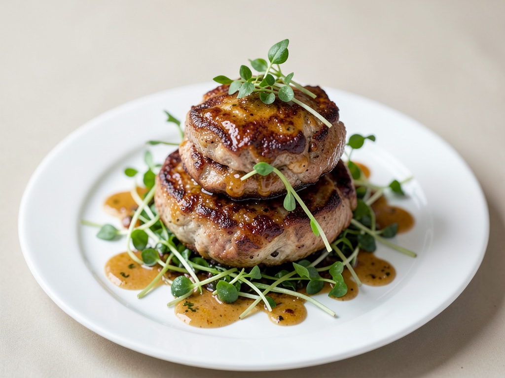 Burgers de poulet aux germes frais