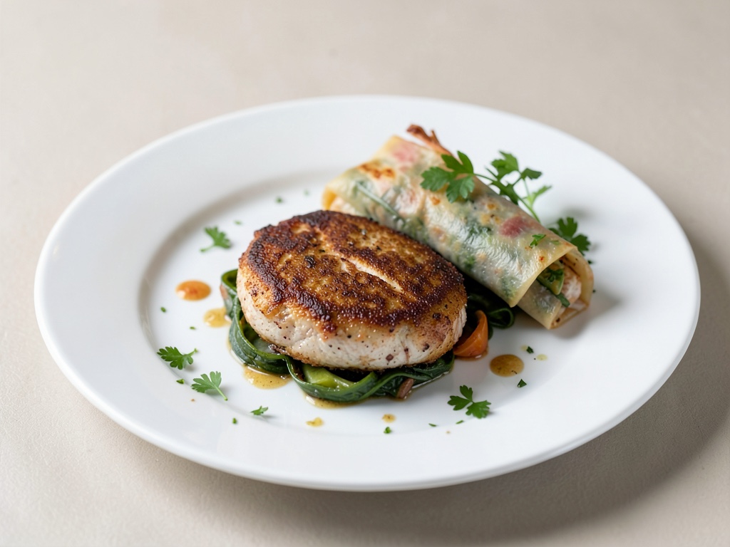 Filet de poulet en enveloppe de blette