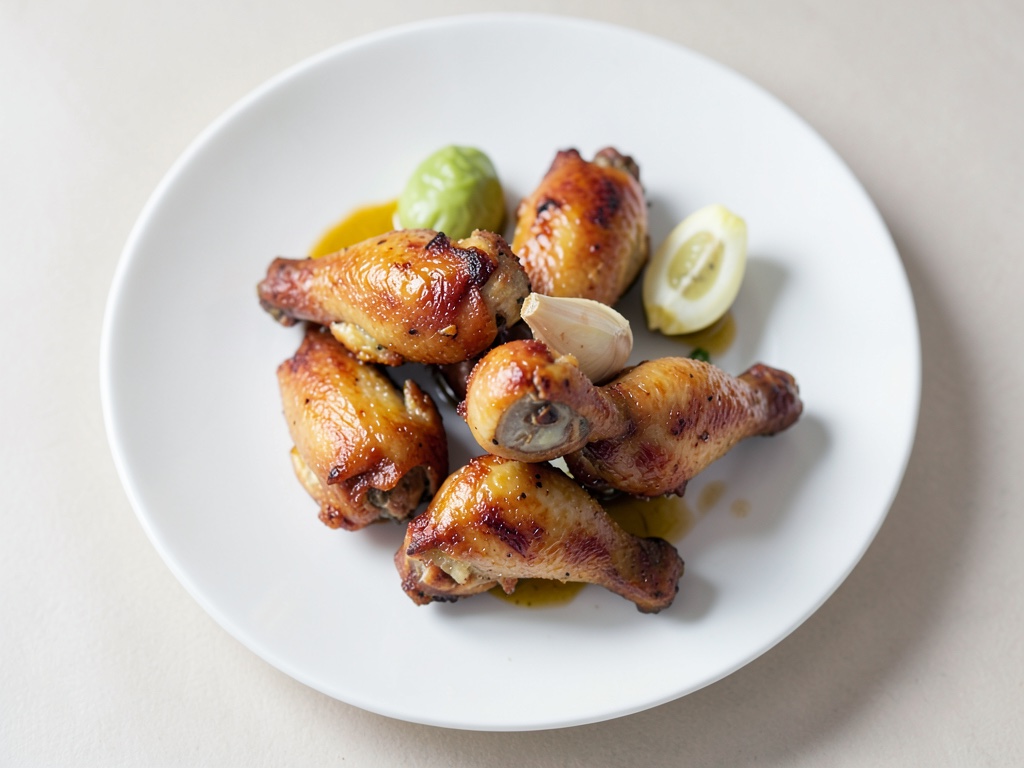 Ailes de poulet croustillantes avec frites doublement frites