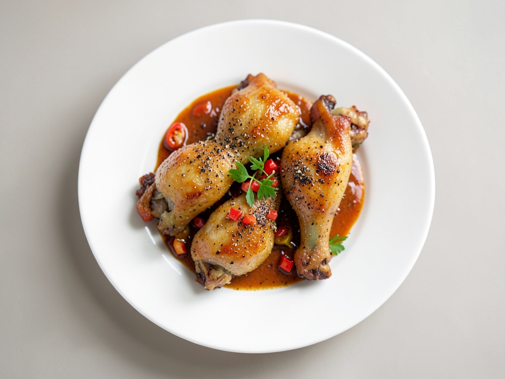 Alitas de pollo crujientes con salsa