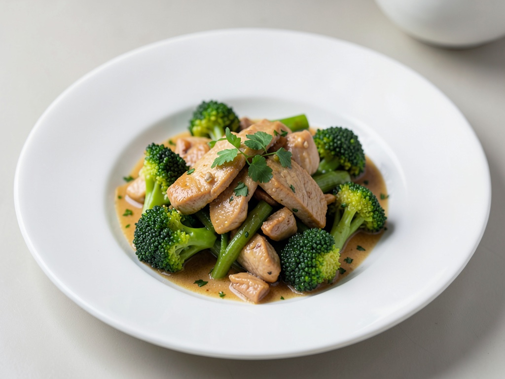 Piatto veloce di pollo con broccoli