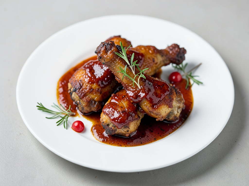 Cosce di pollo croccanti con glassa piccante