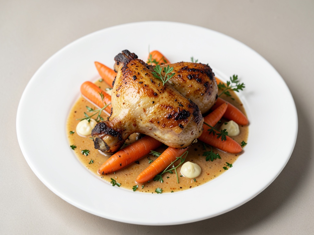 Cosce di pollo al forno con carote