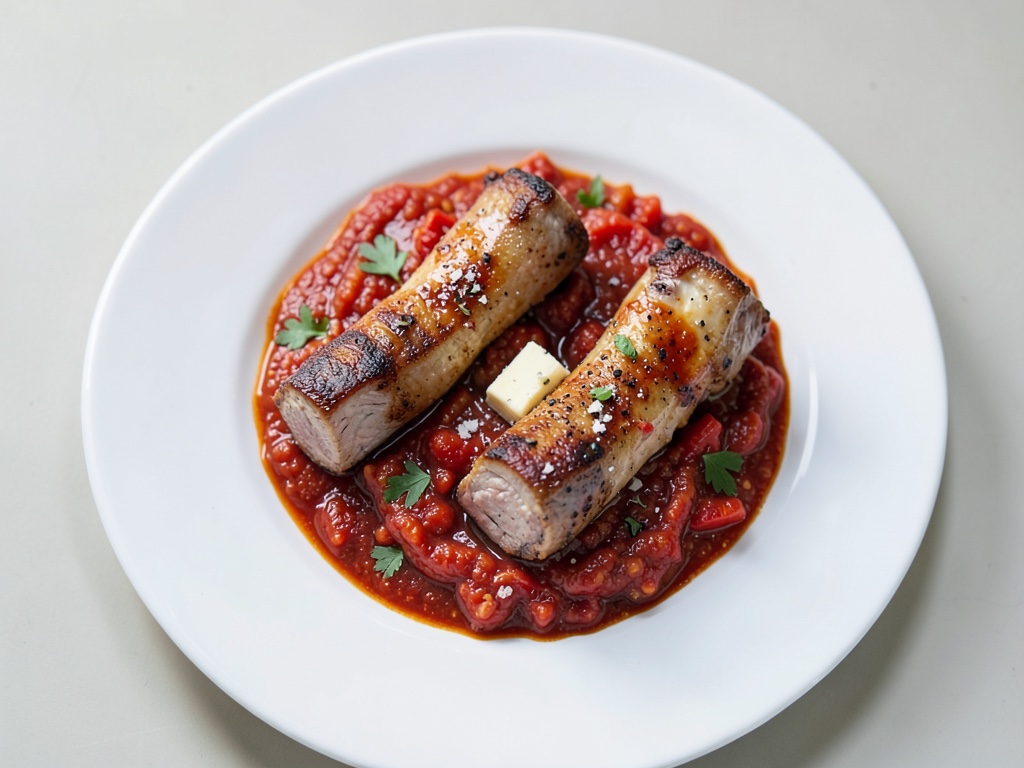 Cosce di pollo croccanti con stufato di peperoni piccanti