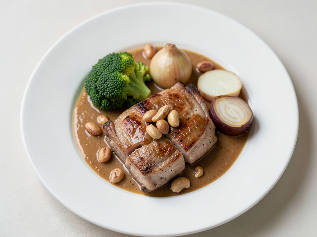 Poêle de poulet aux cacahuètes