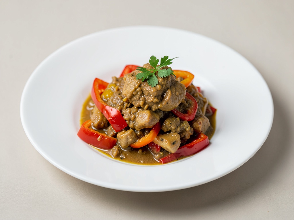 Ragù di pollo in peperoni