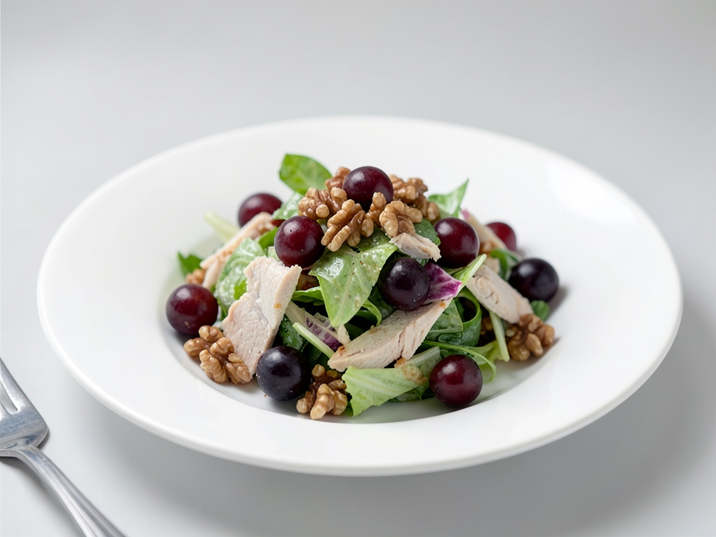 Ensalada de pollo frutal con nueces