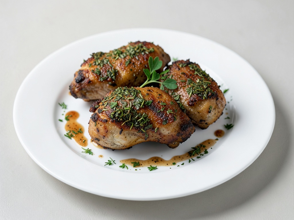 Muslos de pollo crujientes con costra de hierbas