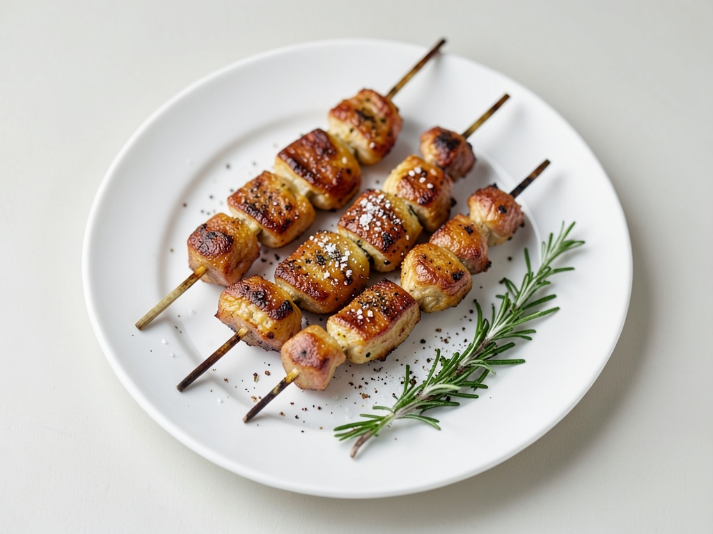 Spiedini di pollo croccanti con zucca nell'air fryer