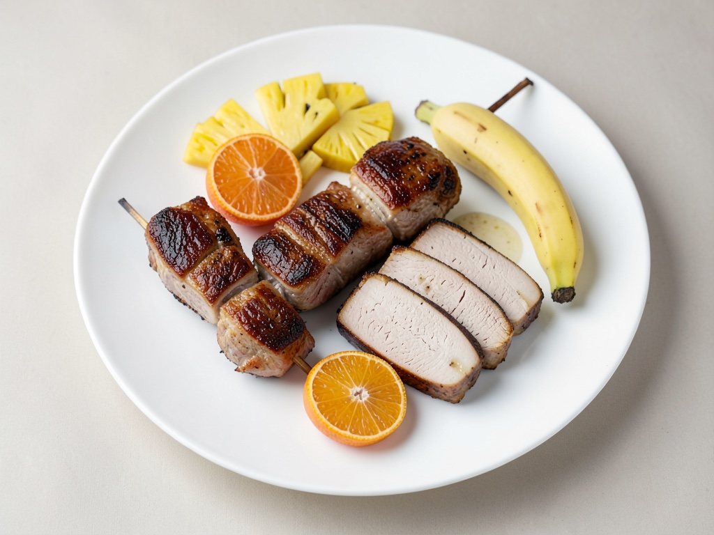 Brochetas de pollo con piña