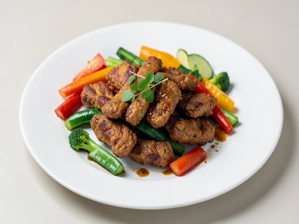 Poulet au wok avec légumes colorés