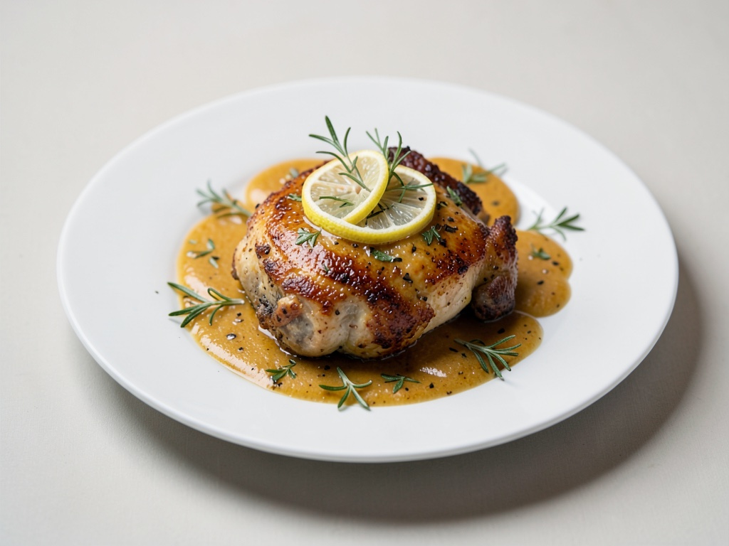 Des morceaux de poulet croustillants avec une marinade citron-thym