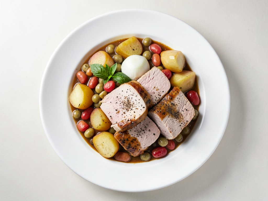 Stufato di pollo con pere e fagioli al Thermomix®